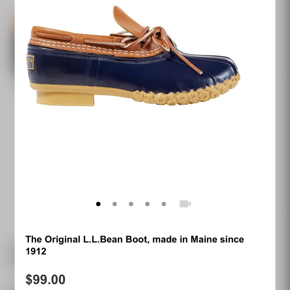 L.L. Bean Blue and Tan Winter Rain Boots with Waterproof Design
